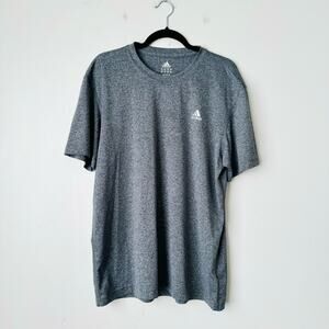Adidas Gray Performance T-Shirt S Climalite Running Workout ACTIVE mens XL